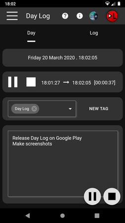 Screenshot DayLogMe